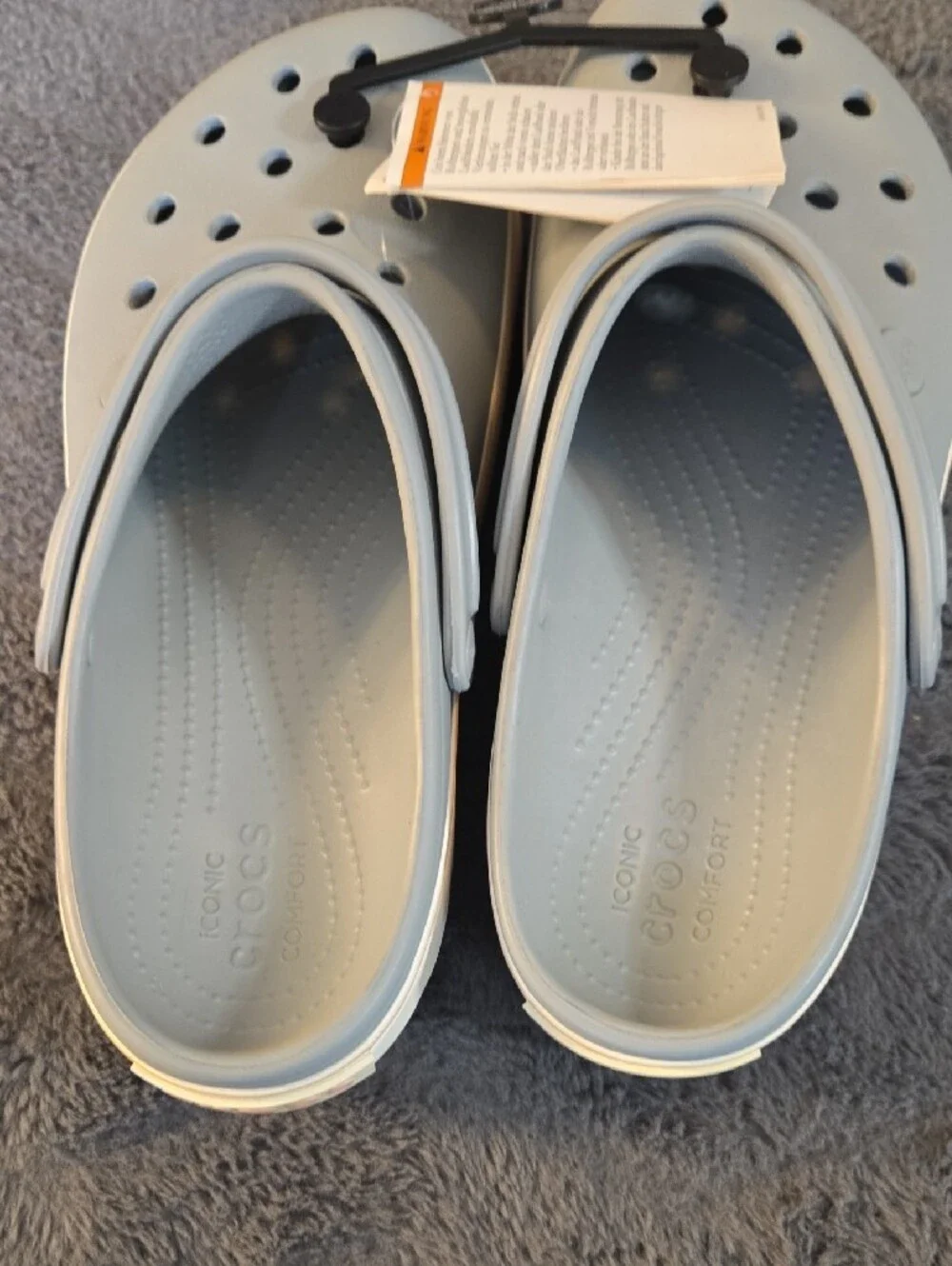 CROCS Classic Clog in Light Gray Unisex M 9 W 11